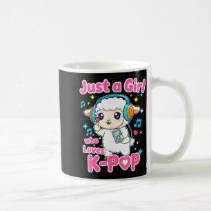 Just A Girl Who Loves K-p Cute Sheep Coffee Mug