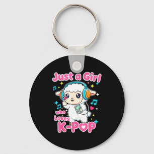 Just A Girl Who Loves K-p Cute Sheep  Key Ring