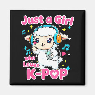 Just A Girl Who Loves K-p Cute Sheep  Magnet