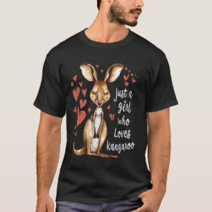Just A Girl Who Loves Kangaroo Funny Kangaroo Love T-Shirt