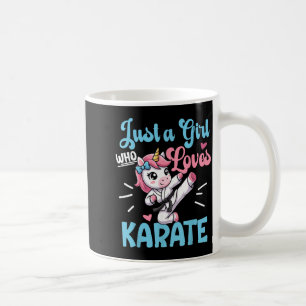 Just A Girl Who Loves Karate Taekwondo Unicorn Coffee Mug