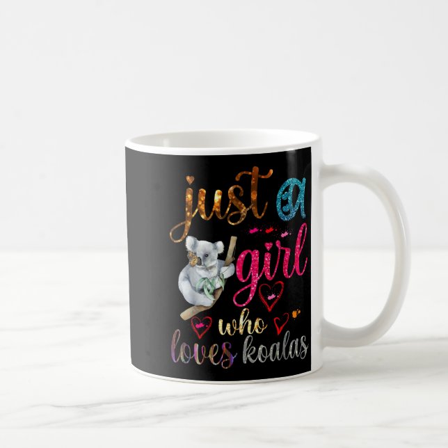 Just A Girl Who Loves Koala Bear Dad Mom Boy Koala Coffee Mug (Right)