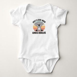 Just a Girl Who Loves Koalas - Cute Koala Baby Bodysuit