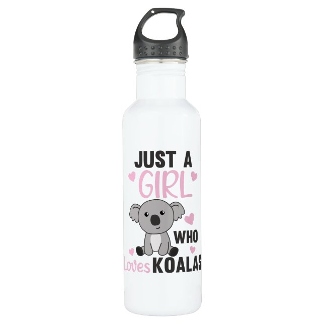 Just A Girl Who Loves Koalas Cute Koala Bear 710 Ml Water Bottle (Front)