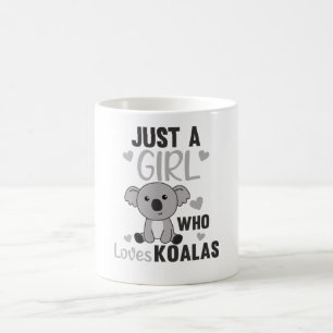 Just A Girl Who Loves Koalas Cute Koala Bear Coffee Mug