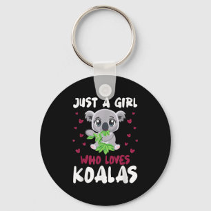 Just A Girl Who Loves Koalas Funny Koala Lover Quo Key Ring