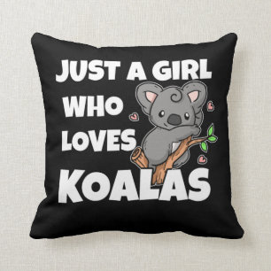 Just A Girl Who Loves Koalas Koala Bear Costume Cushion