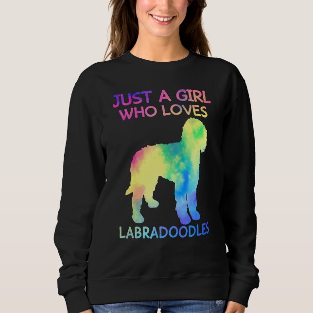 Just A Girl Who Loves Labradoodles Dog Sweatshirt (Front)