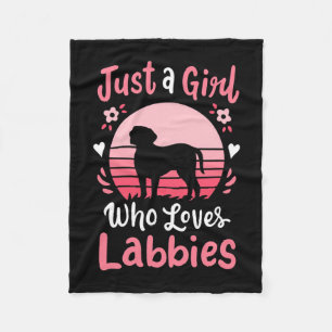 Just A Girl Who Loves Labrador Retriever Fleece Blanket