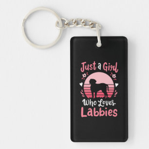 Just A Girl Who Loves Labrador Retriever Key Ring