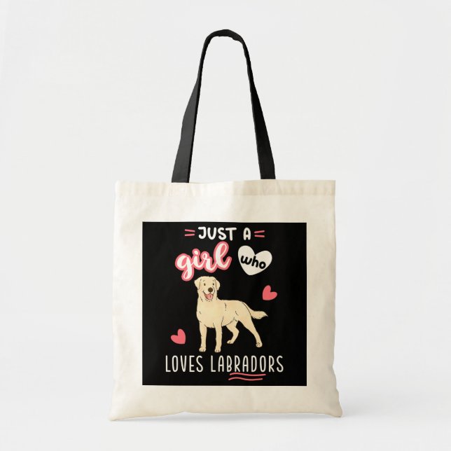 Just A Girl Who Loves Labradors Yellow Lab  Tote Bag (Front)