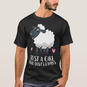 Just A Girl Who Loves Lambs Cute Sheep T-Shirt