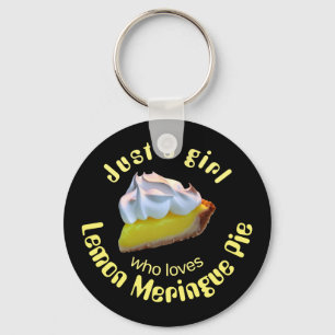 Just a girl who loves lemon meringue pie key ring