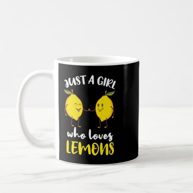 Just A Girl Who Loves Lemons Lemon Lover Coffee Mug (Left)