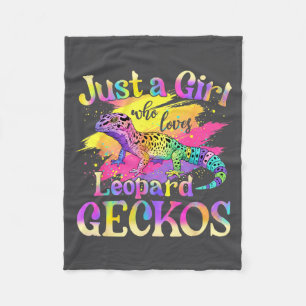 Just A Girl Who Loves Leopard Geckos  Fleece Blanket