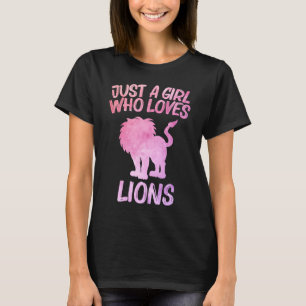 Just A Girl Who Loves Lions  For Women Lionet Cub  T-Shirt
