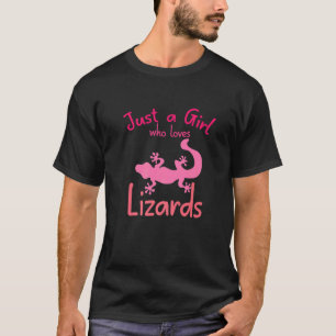 Just A Girl Who Loves Lizards Cute Lizard  Pet  2 T-Shirt