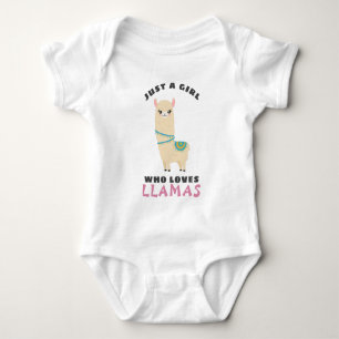 Just a Girl who loves Llamas Baby Bodysuit