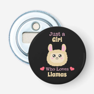 Just A Girl Who Loves Llamas Bottle Opener