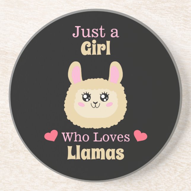 Just A Girl Who Loves Llamas Coaster (Front)