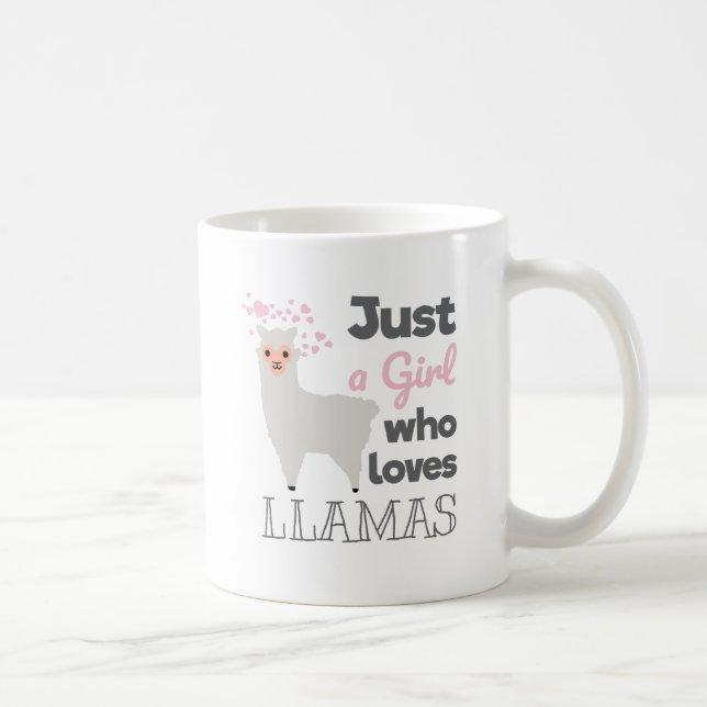 Just A Girl Who Loves Llamas Coffee Mug (Right)