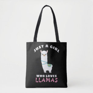 Just a Girl who loves Llamas Tote Bag