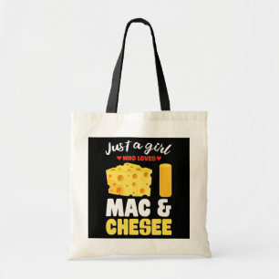 Just A Girl Who Loves Mac Cheese Funny Macaroni Tote Bag