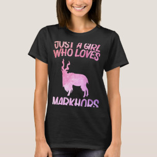 Just A Girl Who Loves Markhors For Women Goat Kid  T-Shirt