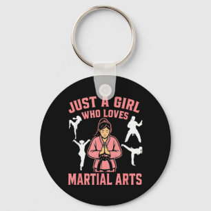 Just A Girl Who Loves Martial Arts Karate Judo Key Ring