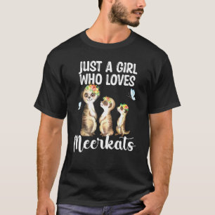Just A Girl Who Loves Meerkats Meerkat Hawaiian Fl T-Shirt