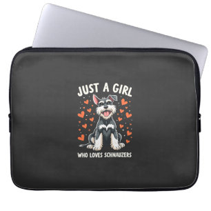 Just a girl who loves Miniature Schnauzer Laptop Sleeve