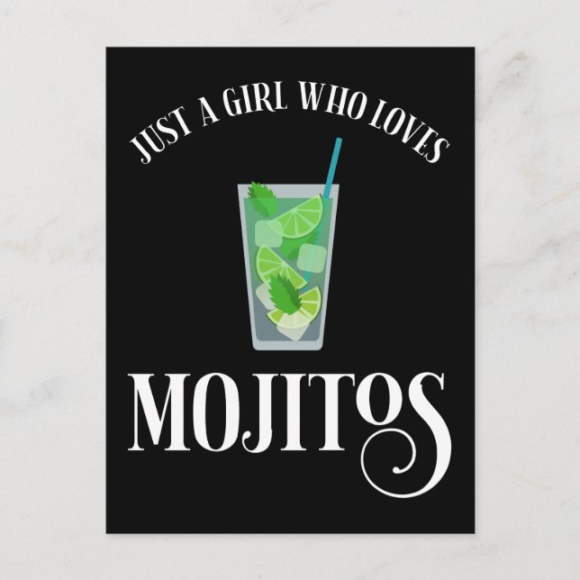 Just A Girl Who Loves Mojitos Postcard (Front)