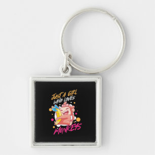 Just A Girl Who Loves Monkeys Key Ring