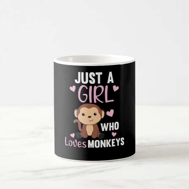 Just A Girl who loves Monkeys - Sweet Monkey Coffee Mug (Center)