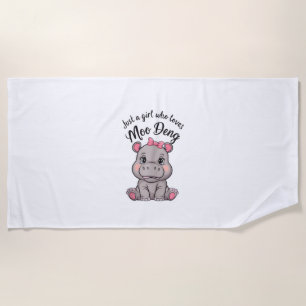 Just A Girl Who Loves Moo Deng Baby Hippos Tank To Beach Towel