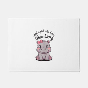 Just A Girl Who Loves Moo Deng Baby Hippos Tank To Doormat