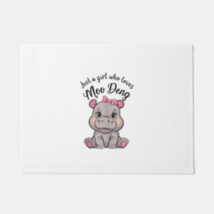 Just A Girl Who Loves Moo Deng Baby Hippos Tank To Doormat