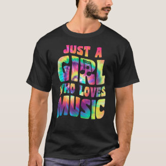 Just A Girl Who Loves Music Singer Quote Musician T-Shirt