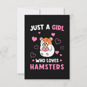 Just A Girl Who Loves My Hamsters RSVP Card