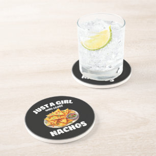Just A Girl Who Loves Nachos Funny Food Lover Coaster