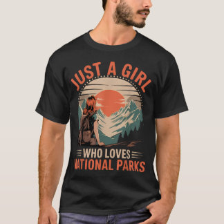 Just A Girl Who Loves National Parks Vintage T-Shirt