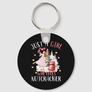 Just A Girl Who Loves Nutcrackers Christmas Byllet Key Ring