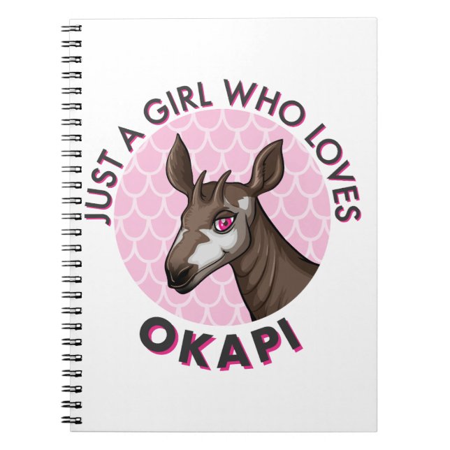 Just a Girl Who Loves Okapi, Okapi Obsession Lover Notebook (Front)