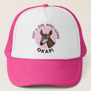 Just a Girl Who Loves Okapi Wildlife Lover Trucker Hat