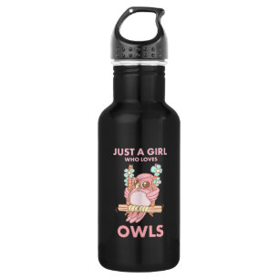 Just A Girl Who Loves Owls 532 Ml Water Bottle