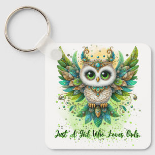 Just A Girl Who Loves Owls Key Ring