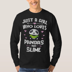 Just A Girl Who Loves Pandas And Slime  Women T-Shirt