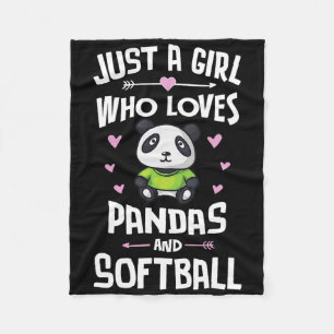 Just A Girl Who Loves Pandas And Softll Gift Women Fleece Blanket