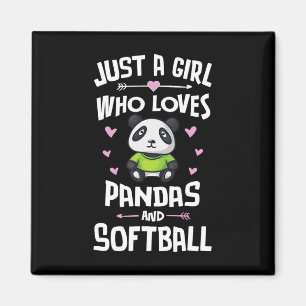 Just A Girl Who Loves Pandas And Softll Gift Women Magnet