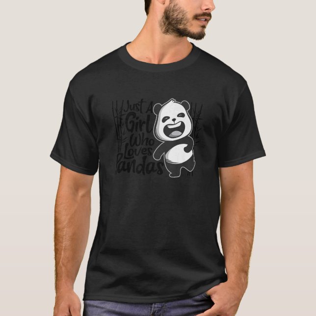 Just A Girl Who Loves Pandas Animal  For Women Bea T-Shirt (Front)